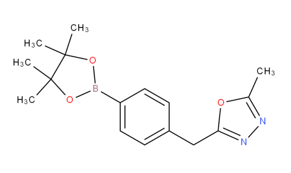 4-((5-methyl-1,3,4-oxadiazol-2-yl)methyl)phenylboronic acid, pinacol ester